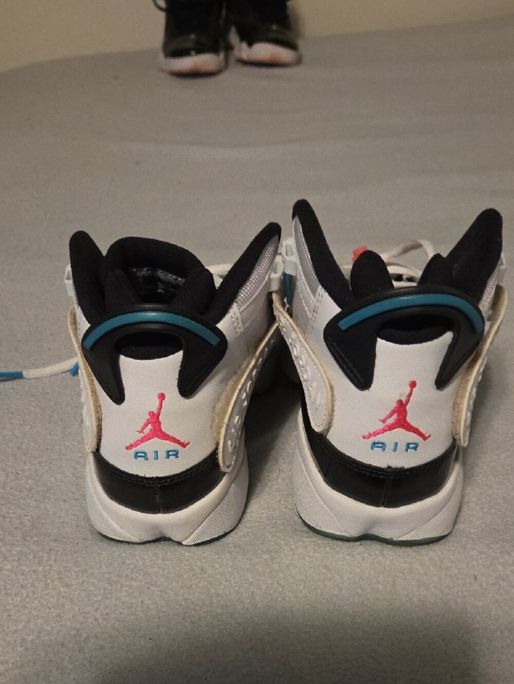 Jordan Kids Black Sneakers with Multicolor Logo Accents - Picture 3 of 10